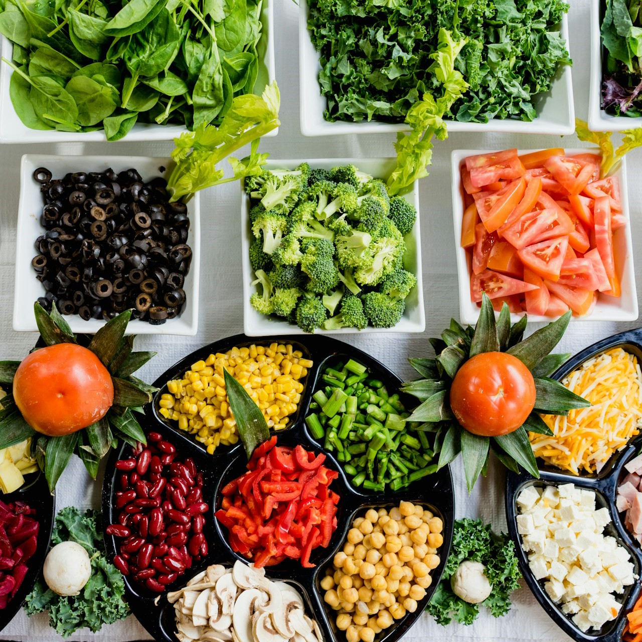Piatti di verdure miste